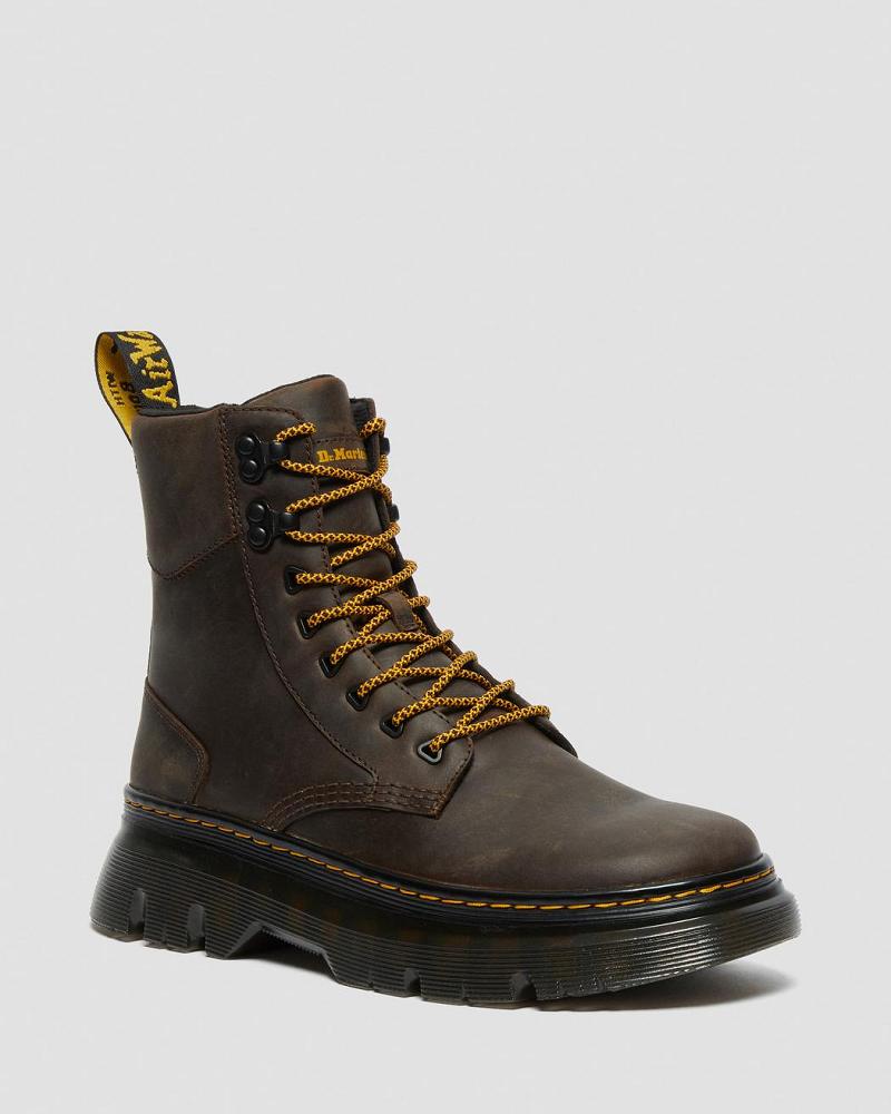 Dr Martens Tarik Crazy Horse Læder Utility Støvler Dame Mørkebrune | DK 267YXF